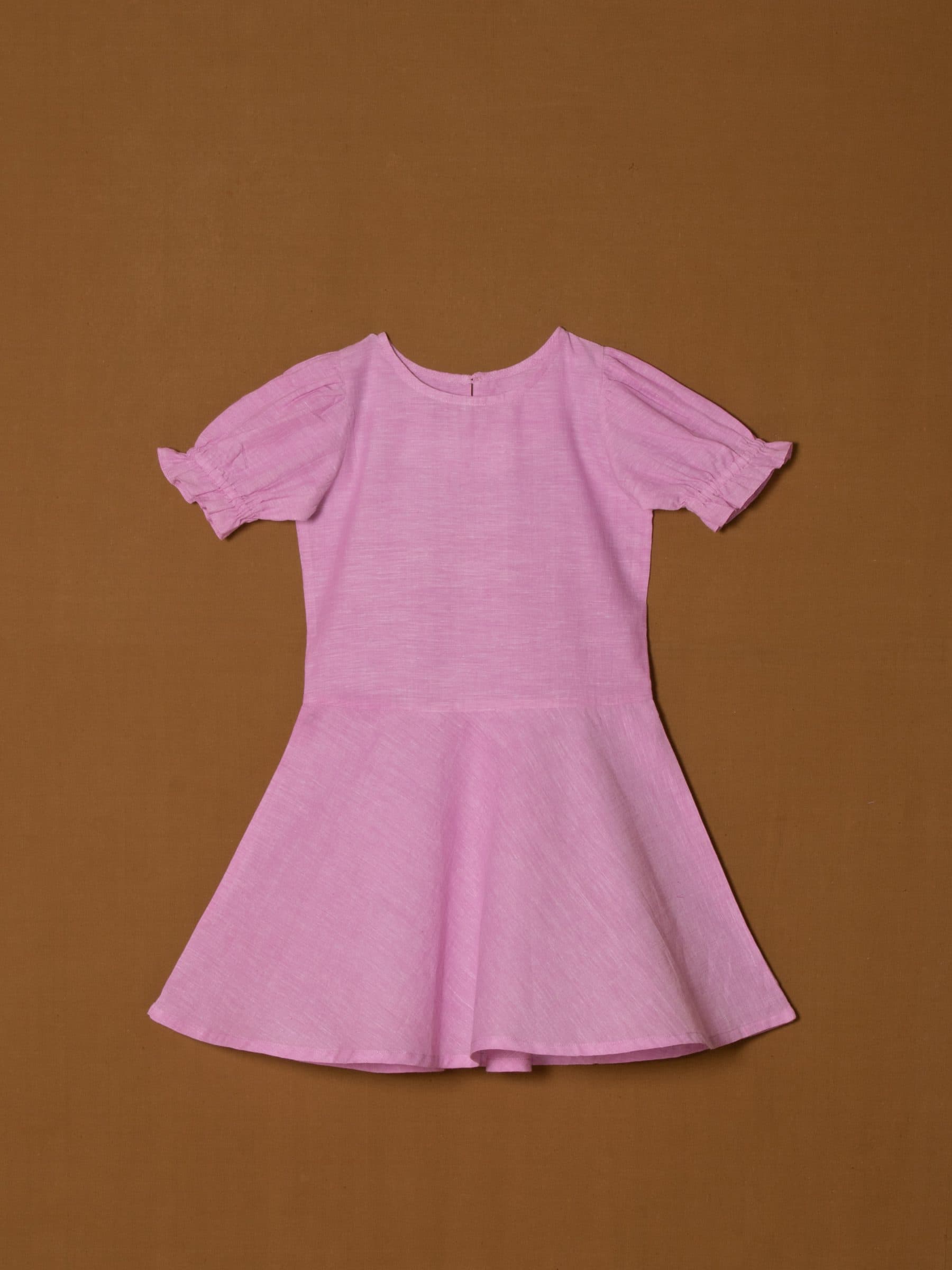 Whimsical Puff Sleeve Flare Dress