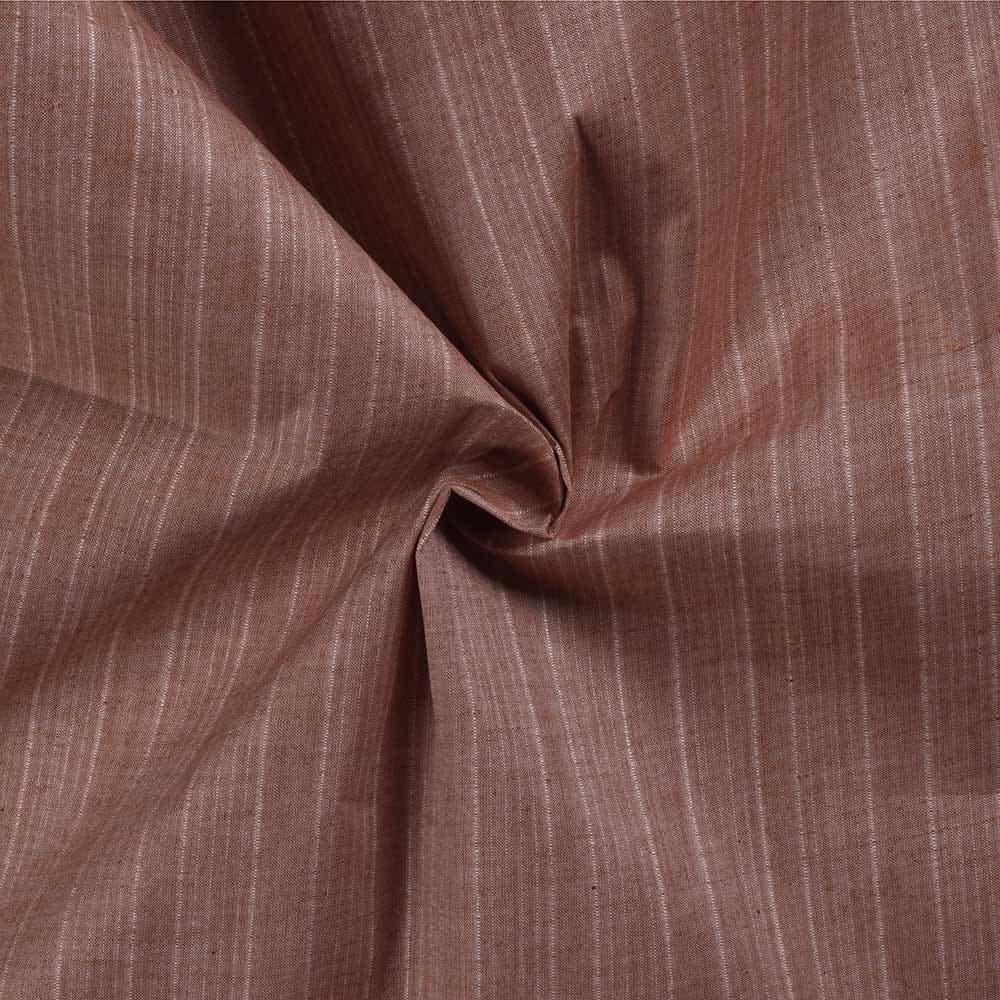 Stripe Beige Pure Cotton 80 GSM Handwoven Fabric