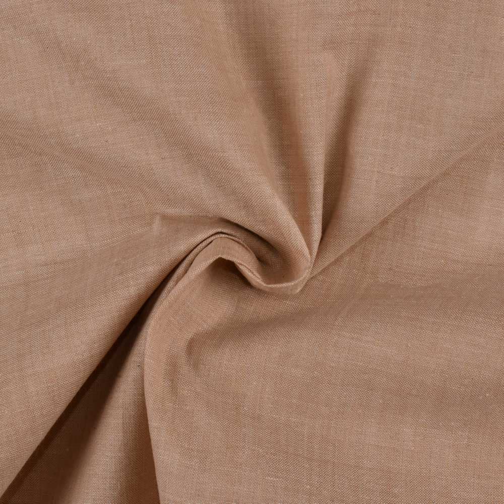 Chambray Beige Khadi Cotton 92 GSM Handwoven Fabric