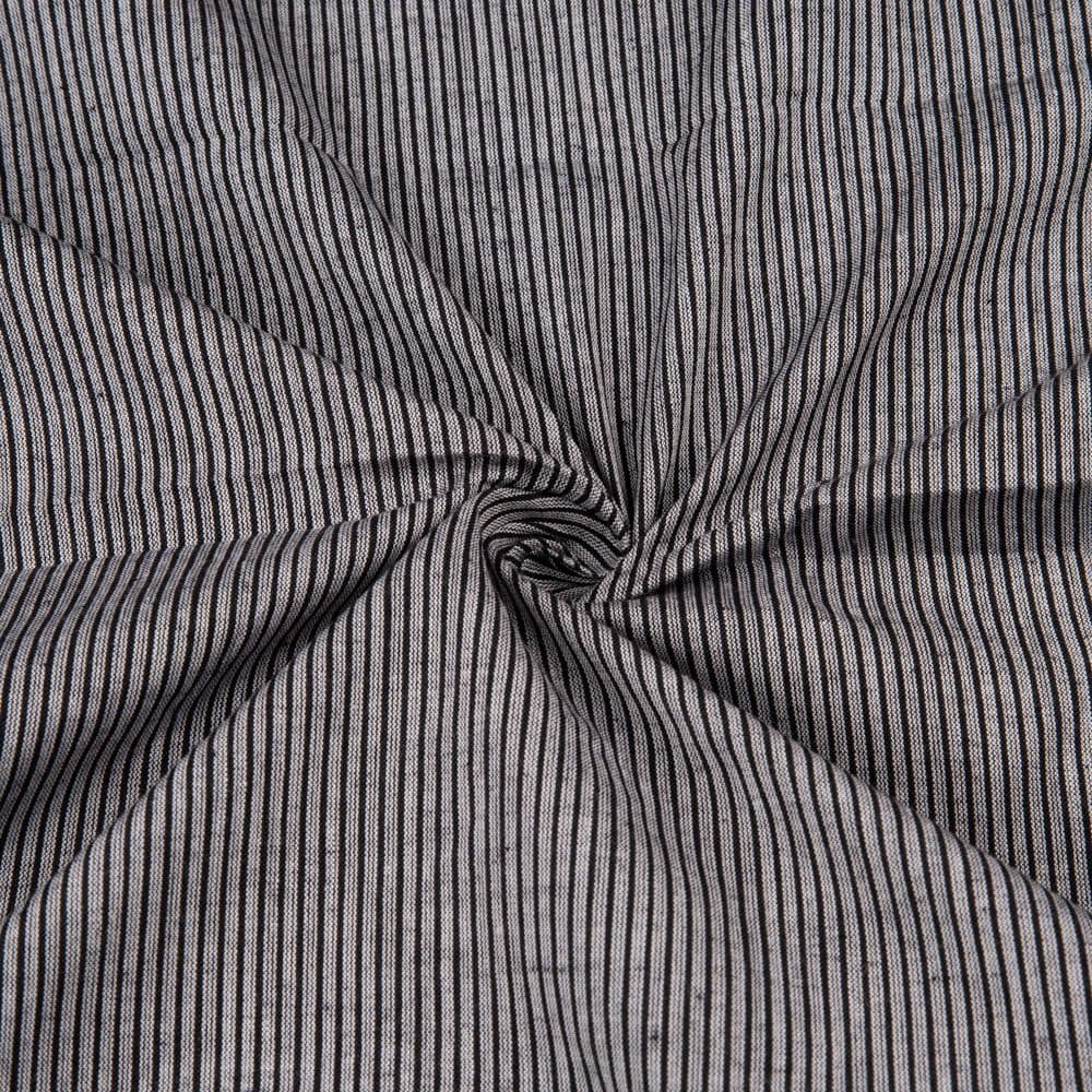 Pinstripe Black Pure Cotton 79 GSM Handwoven Fabric