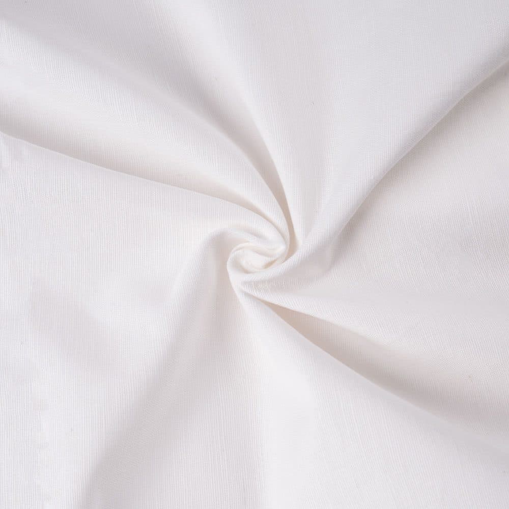 White Canvas Khadi Cotton 230 GSM Fabric | Bleached White & Dyeable