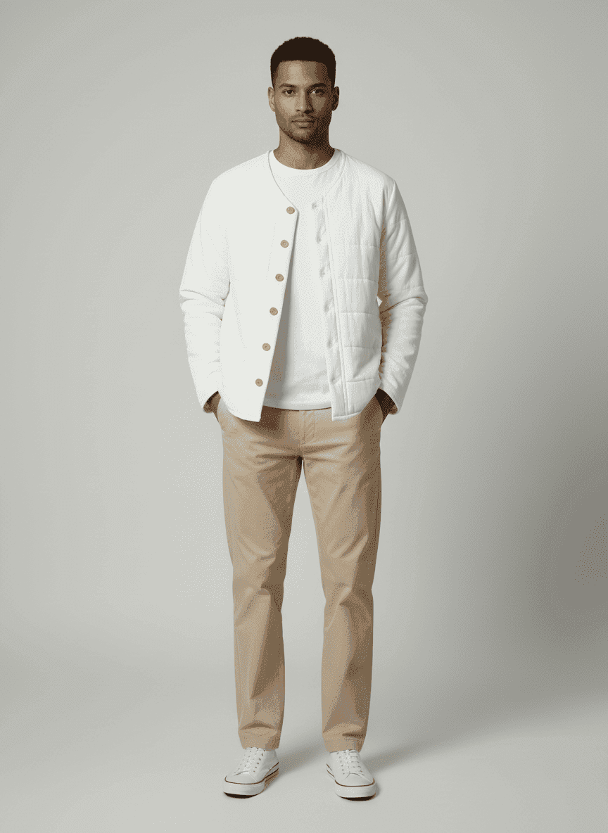 Structured V-Cardigan with Batting