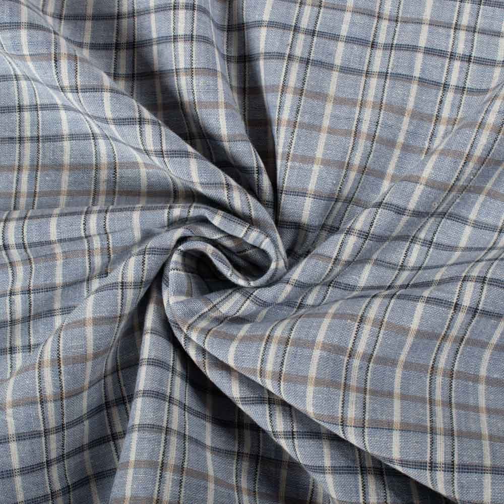 Check Multicolor Tie Dye 90 GSM Pure Cotton Handwoven Fabric