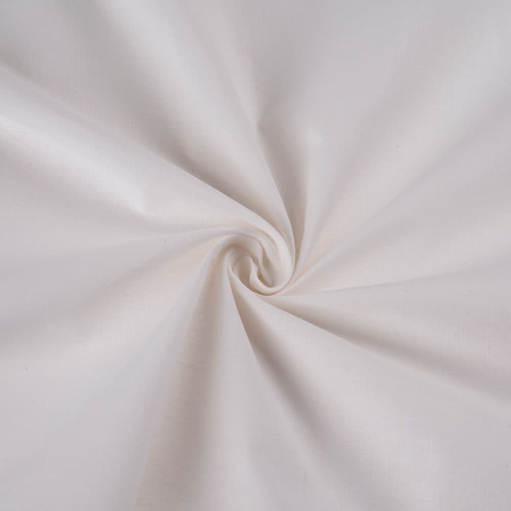White Cotton 104 GSM Fabric - Bleached White & Dyeable