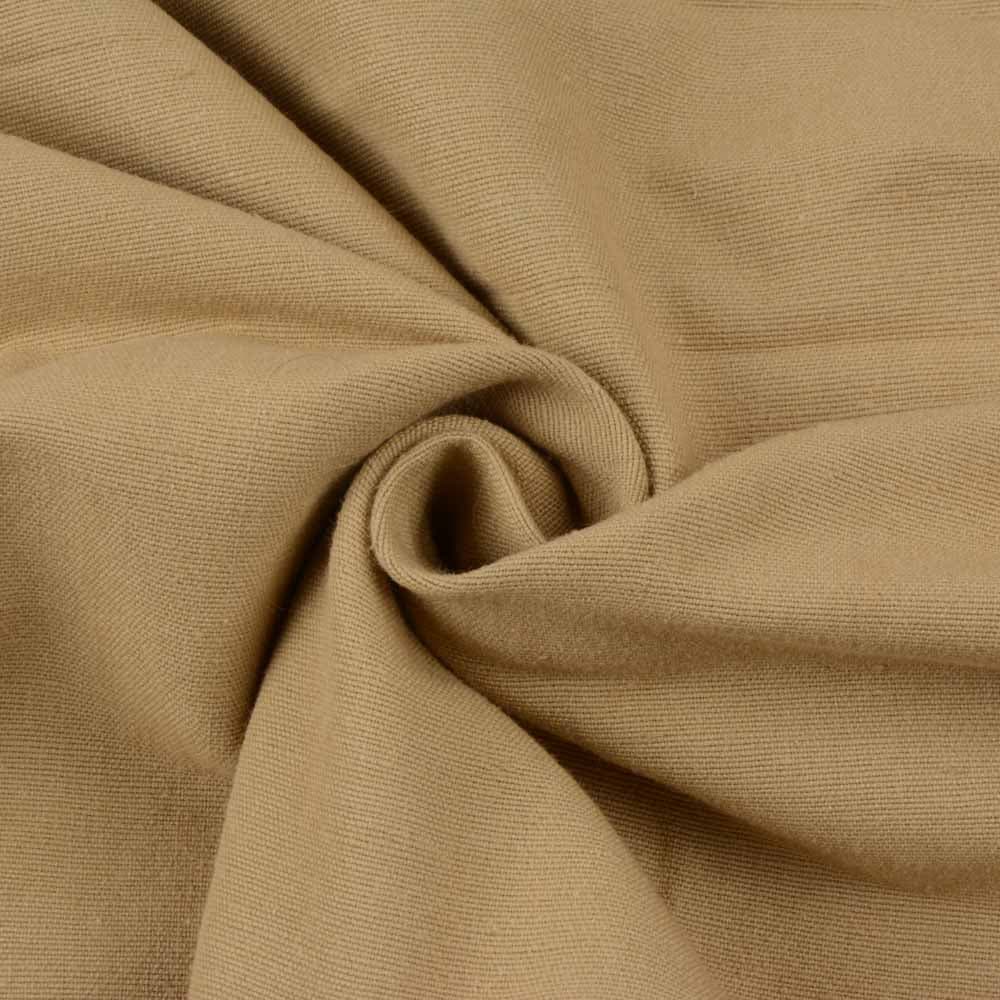 Plain Beige Pure Cotton 195 GSM Handwoven Fabric