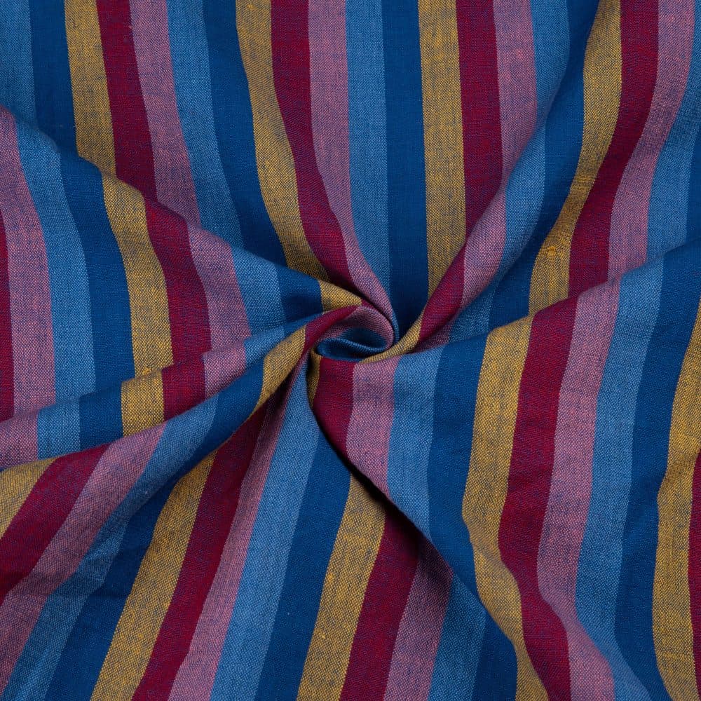 Stripe Mulricolour Pure Cotton 85 GSM Handwoven Fabric