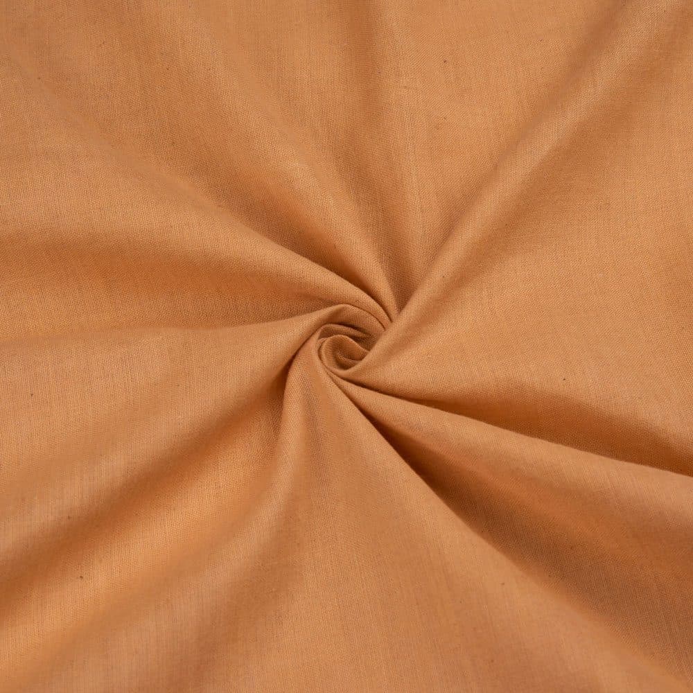 Plain Mustard Pure Cotton 95 GSM Handwoven Fabric