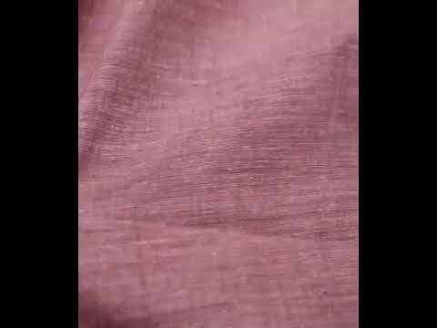 Chambray Red Khadi Cotton 75 GSM Handwoven Fabric — video