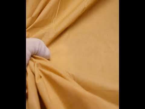 Plain Yellow Pure Cotton 63 GSM Handwoven Fabric — video