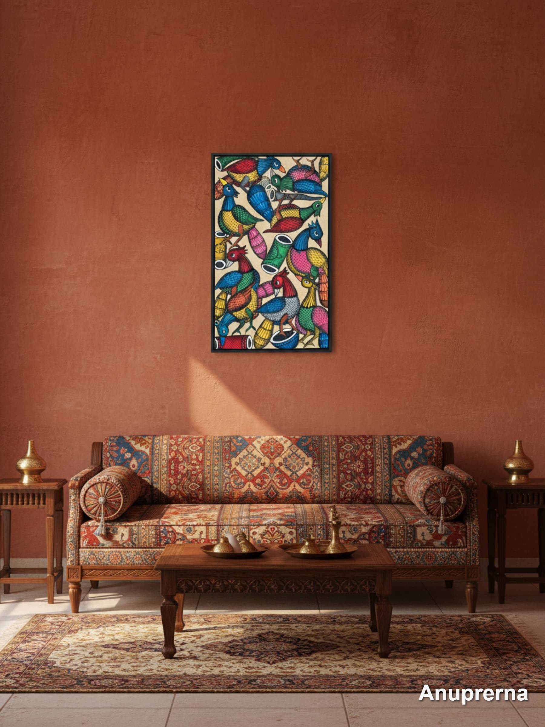 Birds Whisper Pattachitra Wall Art Decor