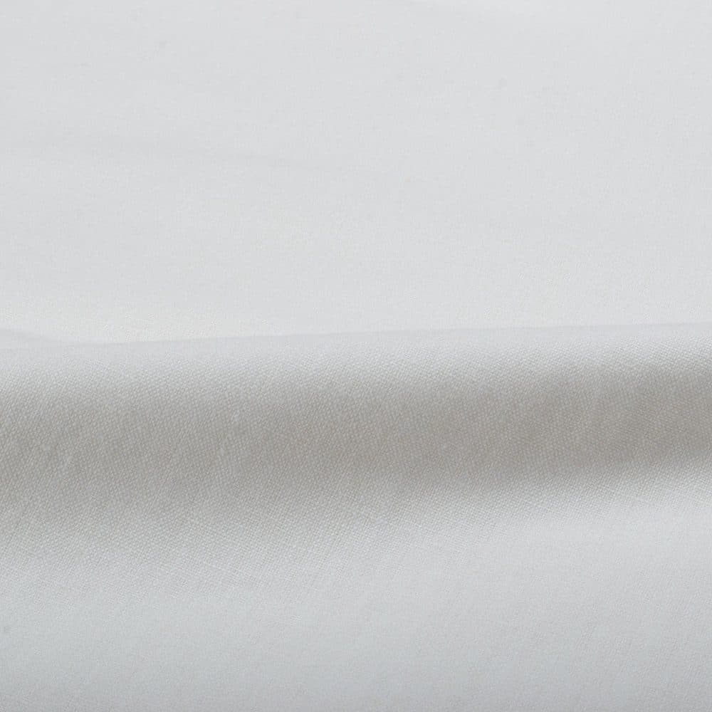 Plain White Linen & Khadi Cotton 135 GSM Handwoven Fabric