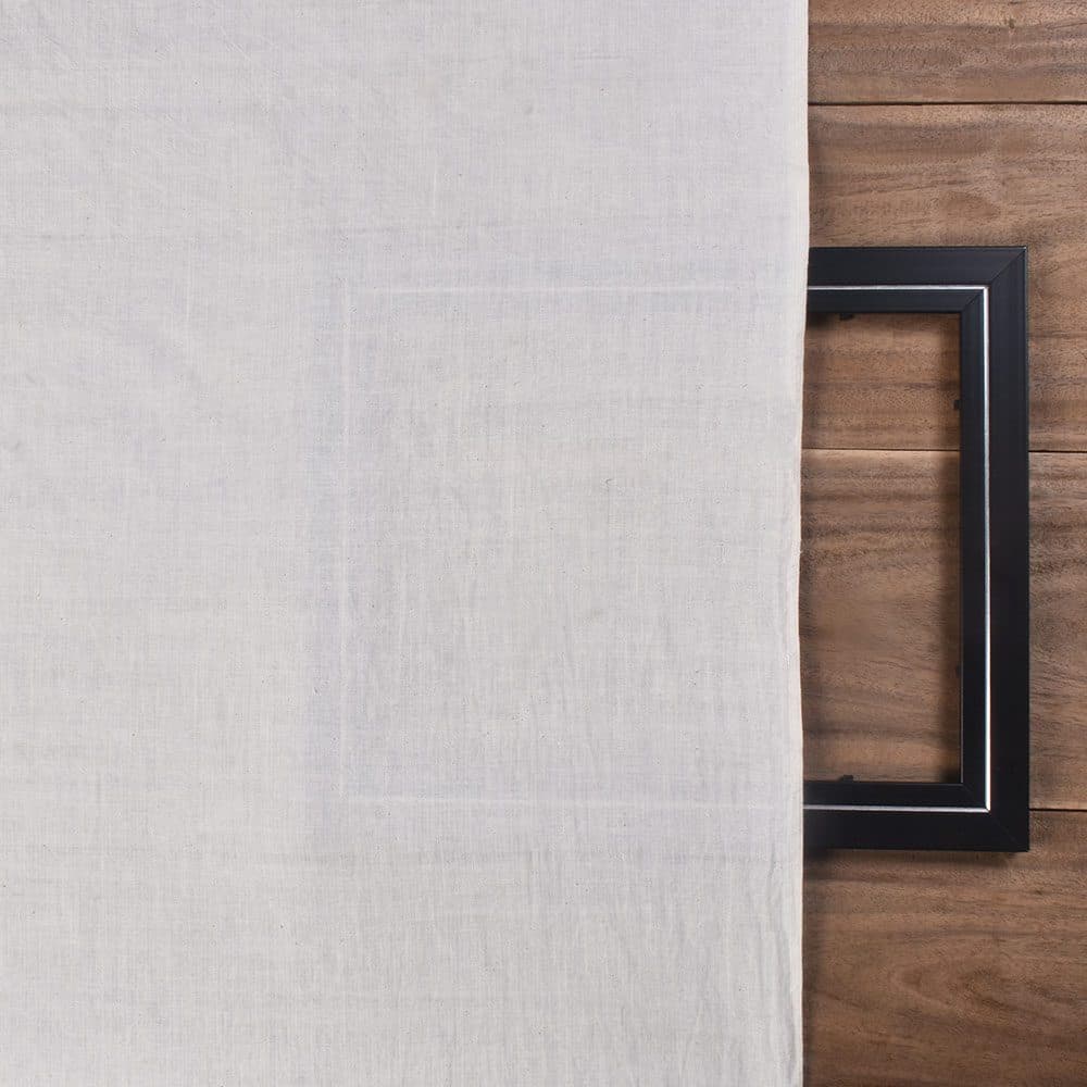 WHITE PURE COTTON MUSLIN 96 GSM HANDWOVEN FABRIC - BLEACHED, DYEABLE