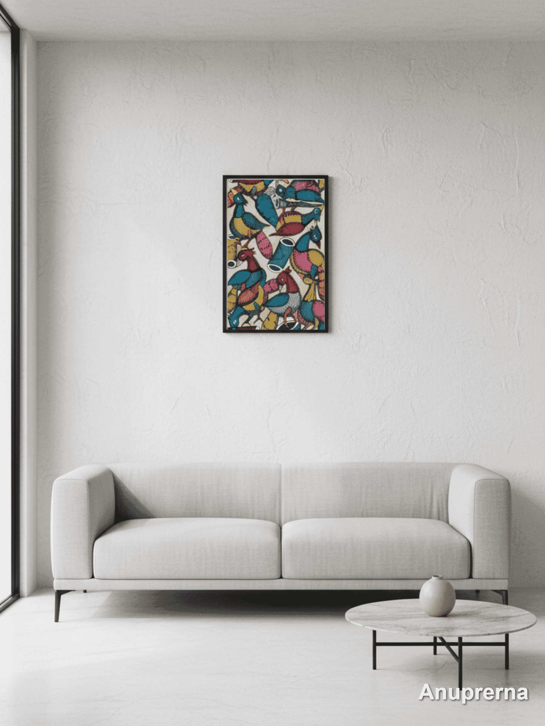 Birds Whisper Pattachitra Wall Art Decor