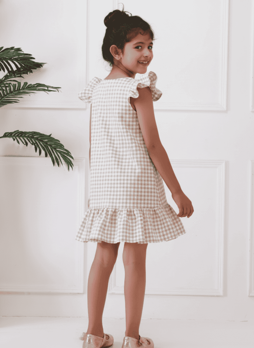 Kids Shift Dress With Ruffles