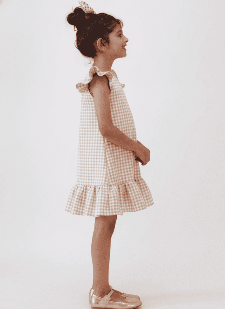Kids Shift Dress With Ruffles