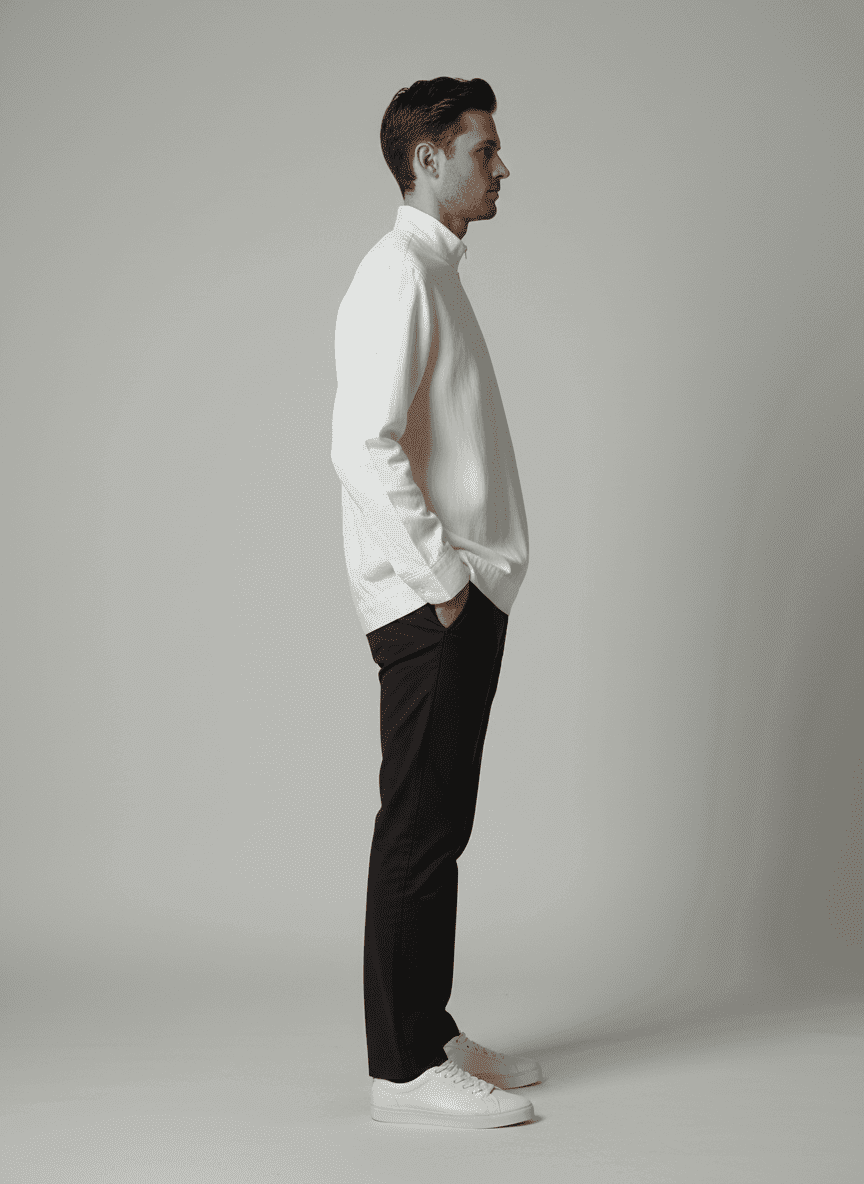 Tailored High Neck-Tshirt Unisex Jacket