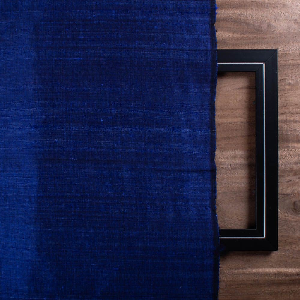 Plain Royale Blue Cotton Dupion Silk 134 GSM Handwoven Fabric
