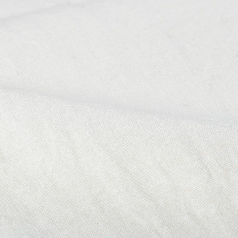White Linen Cotton Fabric 120 GSM Handwoven