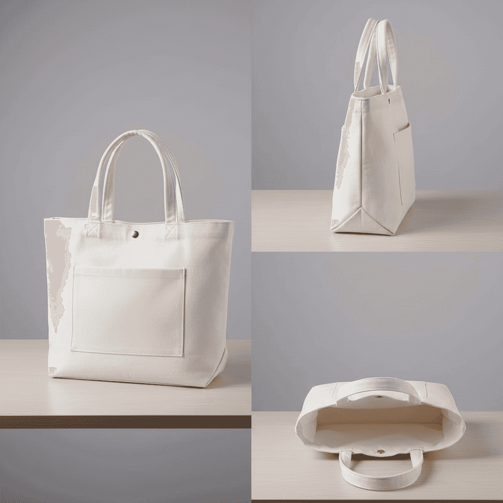 Tote Bag With Patch Pocket