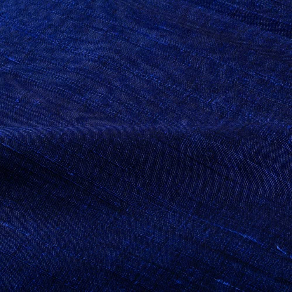 Plain Royale Blue Cotton Dupion Silk 134 GSM Handwoven Fabric