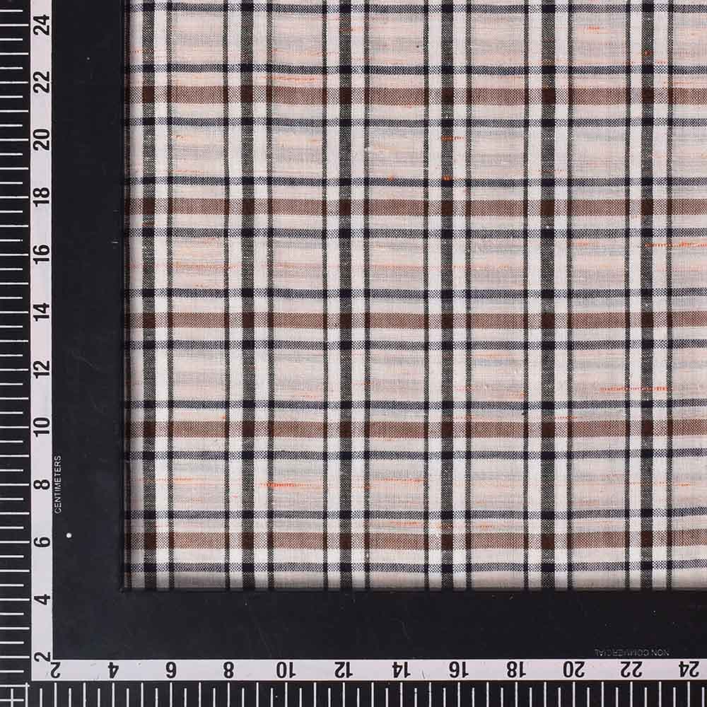 FUTKI CHECK MULTICOLOR KHADI COTTON 85 GSM HANDWOVEN FABRIC